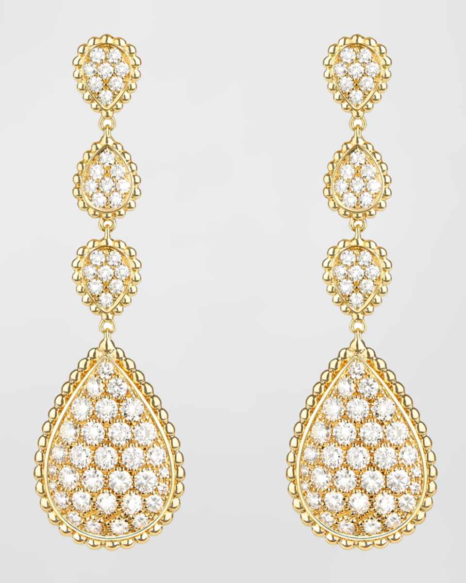 Serpent Boheme 18k Diamond Drop Earrings